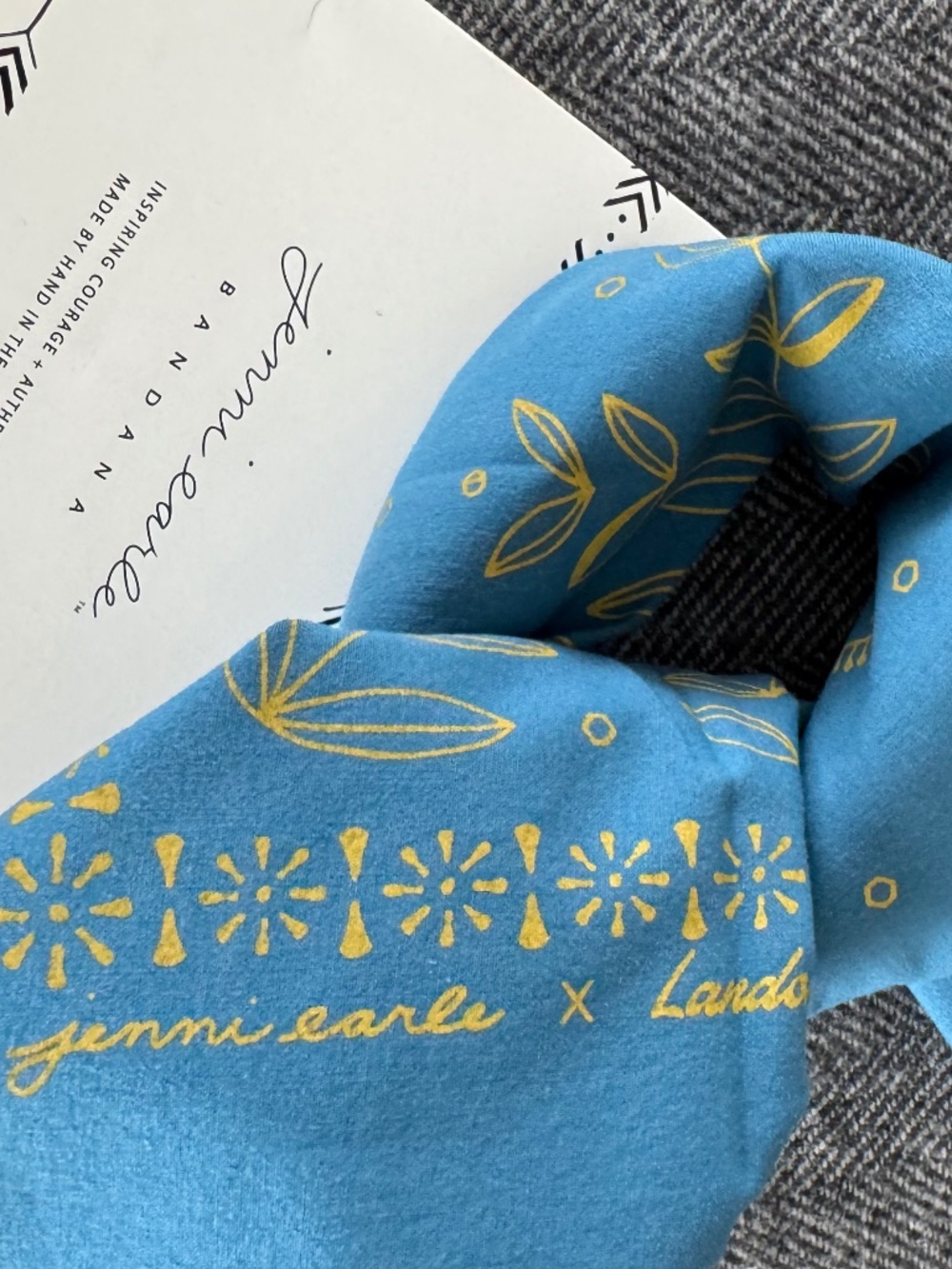 NWT, HANDMADE FLORAL, JENNI EARLE BANDANA